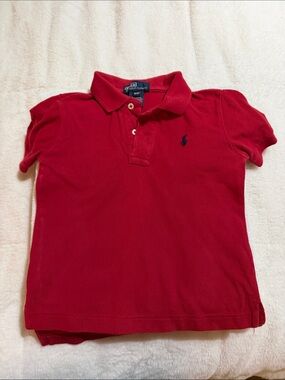 Ralph Lauren Kids Red Polo with Navy Pony